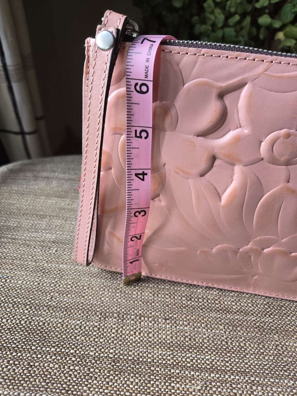 Patricia Nash Women's Embossed Floral Wristlet Clutch - Peachy Pink - Picture 5 of 6